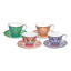 Maxwell & Williams Estelle Michaelides Mystique Tall Cups & Saucers, Set of 8