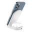 Snug Wireless 2-in-1 Charger Stand, 15W detail with a phone and airpods case