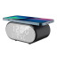 Snug Wireless Charger with Clock Stand, 15W detail with a phone charging