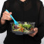 Sistema Brilliance Medium Rectangular Container, 920ml with salad