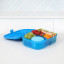 Sistema Ribbon Lunchbox with Mini Bite Box, 1.1L - Blue on the table with food