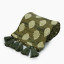 Thread Office Green Block Print Cotton Throw, 180cm x 200cm
