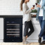 SnoMaster 46 Bottle Pro Series Dual Zone Wine Cooler with wine bottles