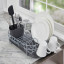 KitchenAid Low Profile Dish Drying Rack with dishes and cups