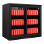 SnoMaster Under-Counter Sliding Door Beverage Cooler, 200L angle with cans