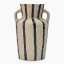 Thread Office Black And Bone Striped Stone Vessel