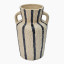 Thread Office Black And Bone Striped Stone Vessel