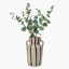Thread Office Black And Bone Striped Stone Vessel