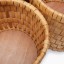Thread Office Wood Chip Woven Basket Planters, Set of 3