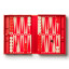 Printworks Classic Art of Backgammon - Red/Cream angle