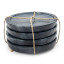 Humble & Mash Grey Marble Coasters, Set of 4
