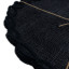 Humble & Mash Round Black Ramie Placemats, Set of 4 close up