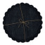 Humble & Mash Round Black Ramie Placemats, Set of 4 stacked top down
