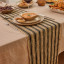 Humble & Mash Black & Natural Ramie Runner, 220cm