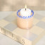 Thread Office Scalloped Edge Two-Tone Glass Votive Candle Holder