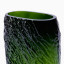 Thread Office Green Ripple Oblong Glass Vase close up of colour and texture