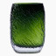 Thread Office Green Ripple Oblong Glass Vase  front view