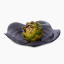 Thread Office Smokey Organic Glass Decorative Bowl with fruit