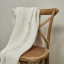Thread Office White Reversible Woven Fringe Throw, 180cm x 200cm