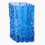 Thread Office Blue Ripple Glass Vase side view