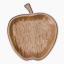 Thread Office Wooden Apple Decorative Bowl top view