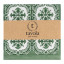 Tavola Floral Tile Biodegradable Paper Napkins, Pack of 25 - Green