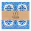 Tavola Floral Tile Biodegradable Paper Napkins, Pack of 25 - Blue