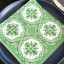 Tavola Floral Tile Biodegradable Paper Napkins, Pack of 25 -Dark Green
