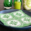 Tavola Floral Tile Biodegradable Paper Napkins, Pack of 25 - Green