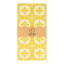Tavola Floral Tile Paper Table Runners, Pack of 4 - Mustard