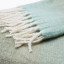 Thread Office Faux Mohair Ombre Green Throw, 140cm x 180cm
