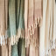 Thread Office Faux Mohair Ombre Green Throw, 140cm x 180cm