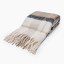 Thread Office Faux Mohair Check Throw, 140cm x 180cm - Beige