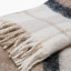 Thread Office Faux Mohair Check Throw, 140cm x 180cm - Beige