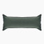 Thread Office Forest Green Washed Cotton Oxford Border Bedroom Scatter Cushion, 30cm x 90cm