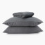 Thread Office Charcoal Brushed Cotton Fitted Sheet Set, 3-Piece - Three Quarter