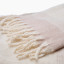 Thread Office Faux Mohair Stripe Throw, 140cm x 180cm - Beige