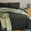 Thread Office Forest Green Washed Cotton Duvet Cover Set