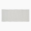 Thread Office Lux Velvet Plaited Bath Mat, 60cm x 140cm - White