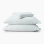 Thread Office White Brushed Cotton Fitted Sheet Set, 3-Piece - Three Quarter