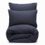 Thread Office Navy Chunky Waffle Duvet Cover Set - Queen