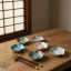 Nicolson Russell Japanese Lily Dipping Bowls, Set of 4 - Pink & Light Blue