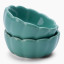 Humble & Mash Scalloped Ceramic Bowls, Set of 2 - Iceberg Green