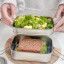 MicroGarden Double Layer Bento Lunch Box, 1.4L with food