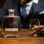 Sydney Back Limited Reserve 25-Year Old Brandy in Gift Box on the table with a glass