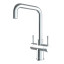 BIBO Under-Counter Boiling Water Module with Rock Faucet - Brushed Silver Cube 4-in-1 Faucet 