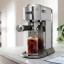 DeLonghi Dedica Duo Manual Pump Espresso Coffee Machine with Cold Brew, EC890 - Metallic on the kitchen counter