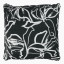 Thread Office Ada Flower Black Printed Scatter Cushion with Feather Inner, 60cm x 60cm