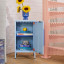 Popstrukt Sprinkles Side Table - Blueberry Splash with sunflowers