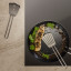 Eva Solo Stainless Steel Spatula with Silicone in a pan